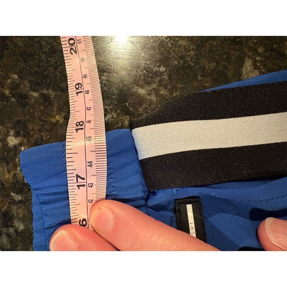 DKNY Sport Women's Blue Sweatpants Size L Elastic Waist Gathered Ankles - Picture 12 of 12